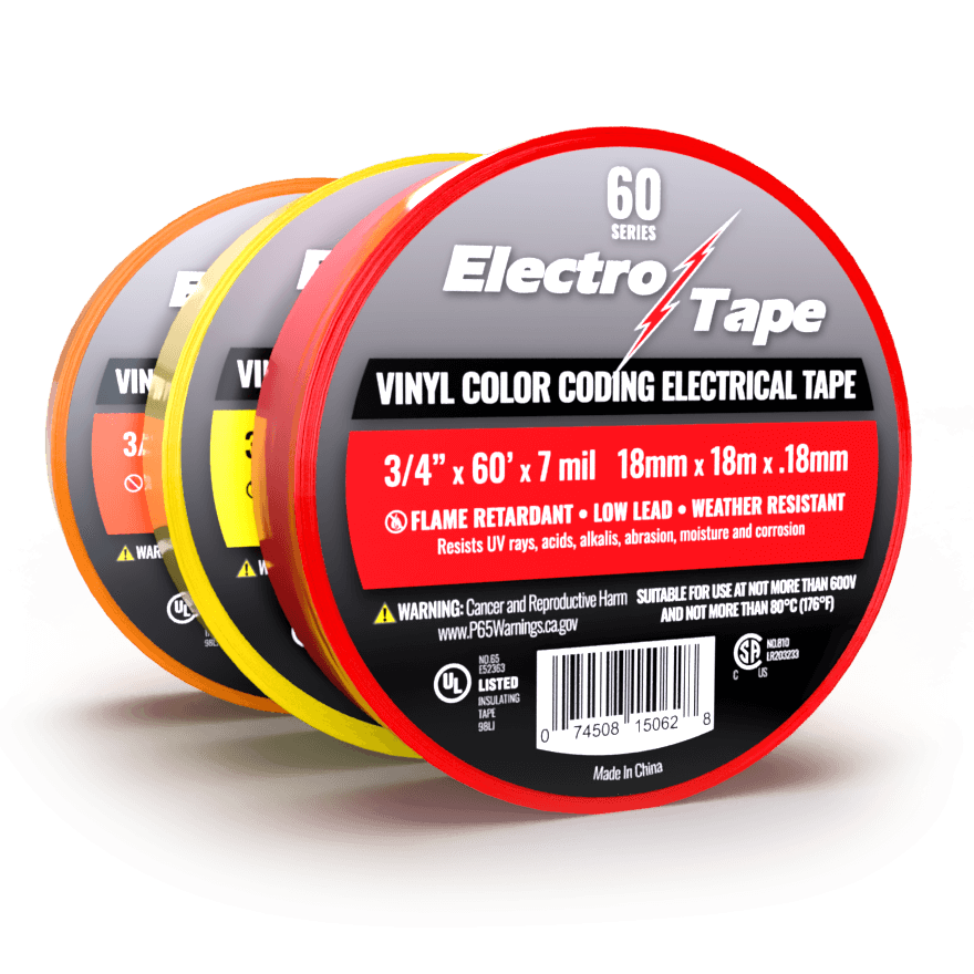 General Purpose Color Coding Electrical Tape – 60 Series