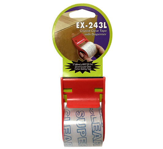 EX-243L  Crystal Clear Tape w/dispenser