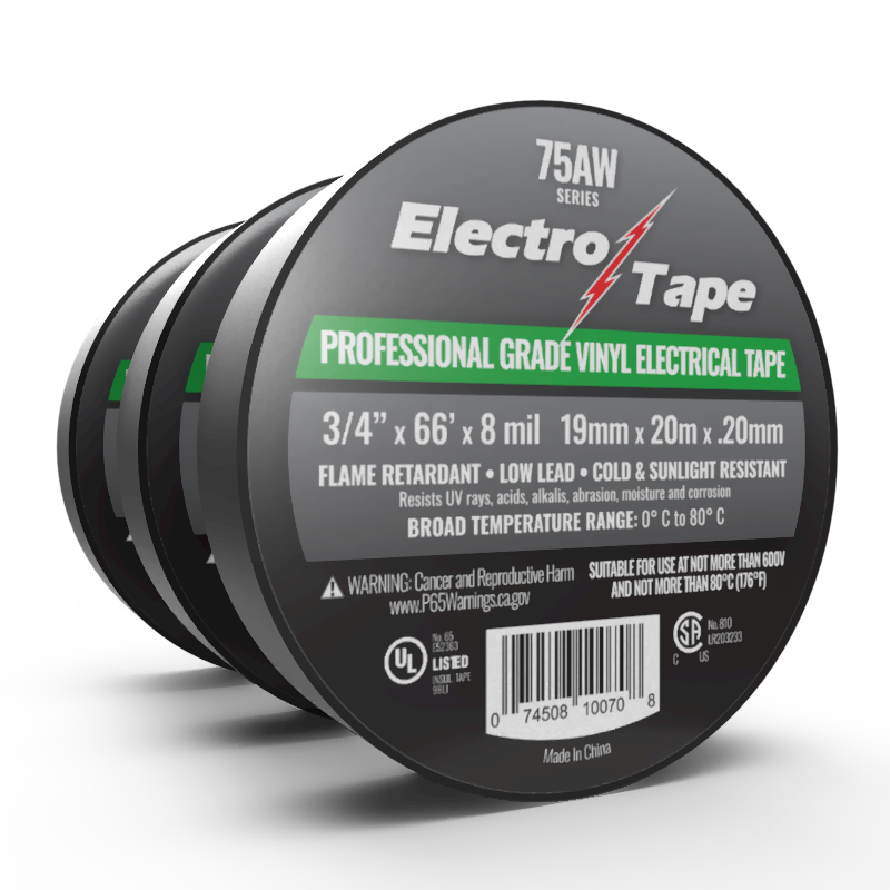 Professional Grade Electrical Tape – 75AW Series – 200 rolls