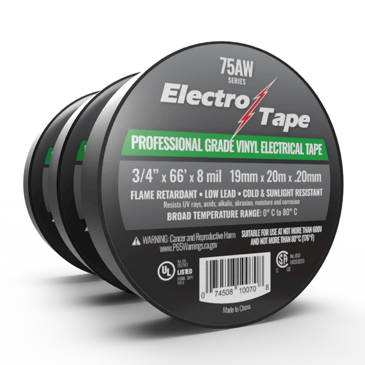 Professional Grade Electrical Tape – 75AW Series – 200 rolls