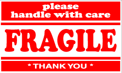 Fragile - Please Handle with Care - Thank You label