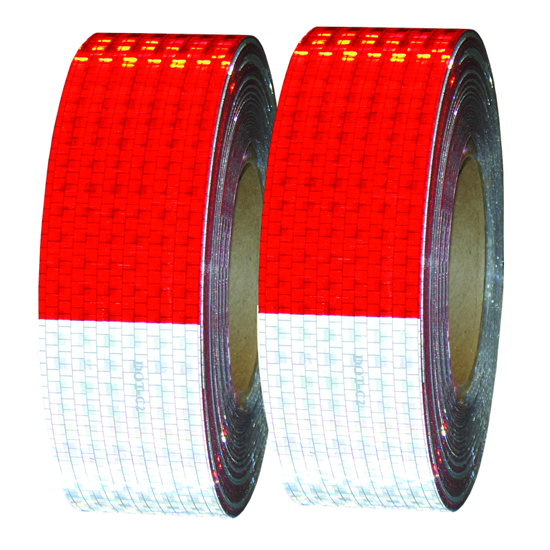 REF-5S Stripped Red/White reflective tape 2 roll min order